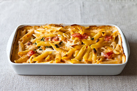 Al Forno's Penne with Tomato, Cream and Five Cheeses