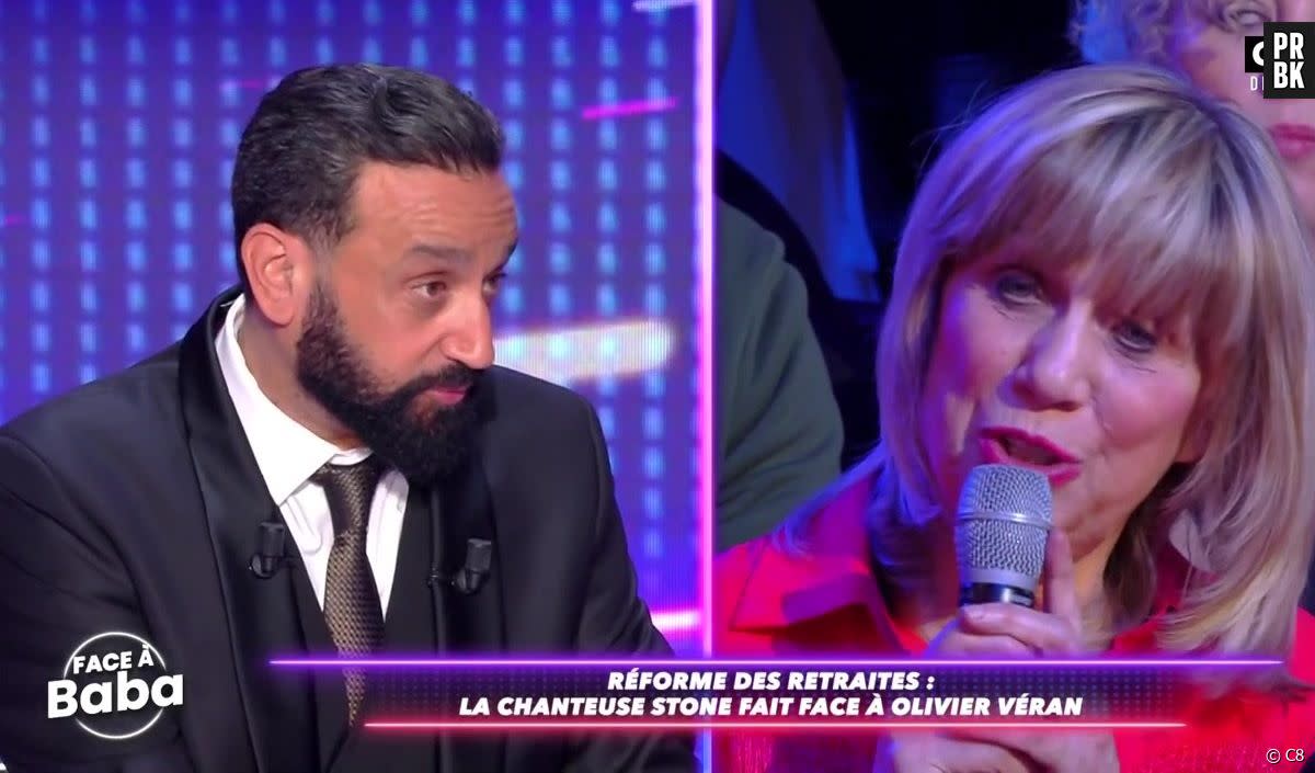 La chanteuse Stone face à Olivier Véran dans Face à Baba le mardi 31 janvier 2023 sur C8 - C8