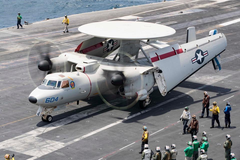 E-2D Hawkeye USS Abraham Lincoln aircraft carrier