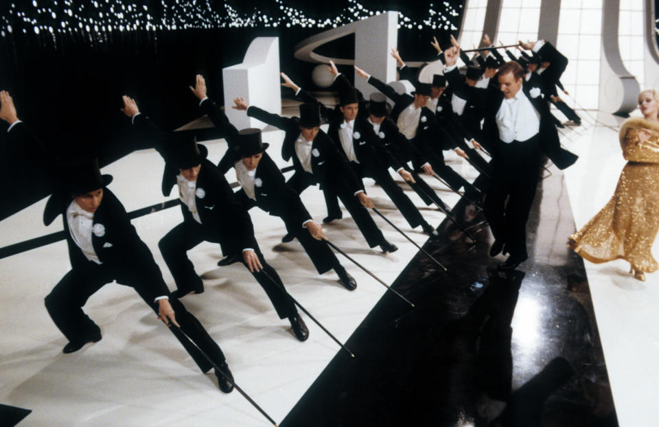 Steve Martin performs in a scene from the film 'Pennies From Heaven', 1981. (Photo by Metro-Goldwyn-Mayer/Getty Images)