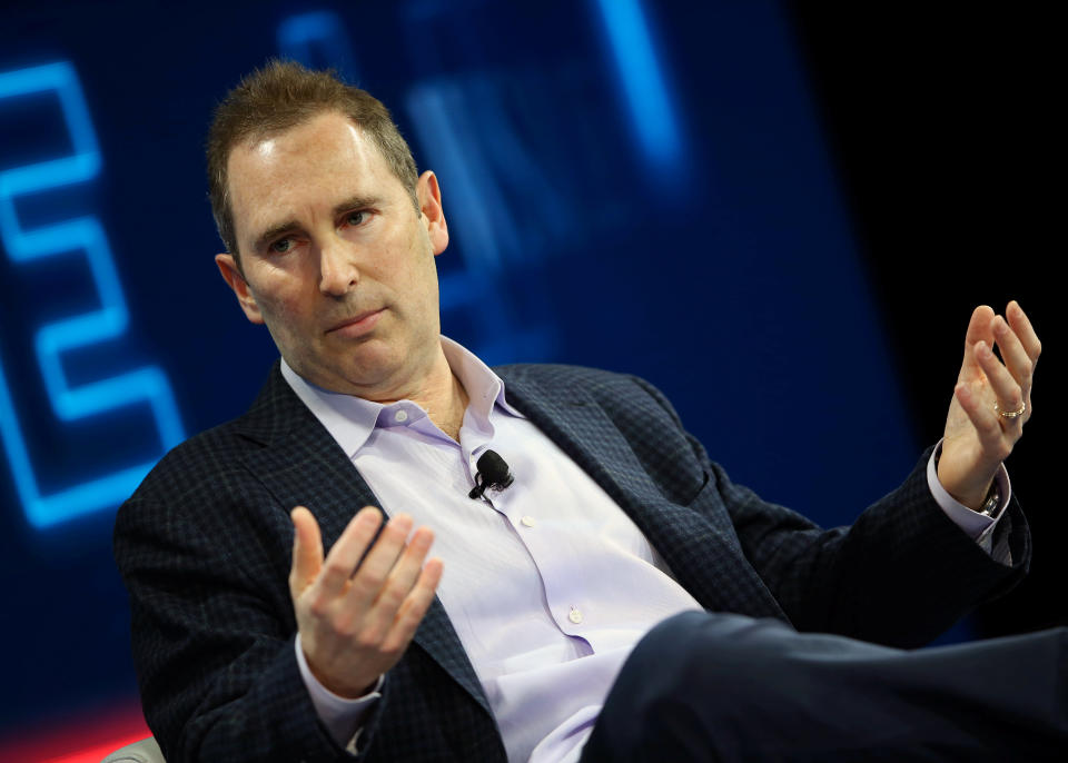 Andy Jassy, CEO Amazon Web Services, speaks at the WSJD Live conference in Laguna Beach, California, U.S., October 25, 2016.     REUTERS/Mike Blake