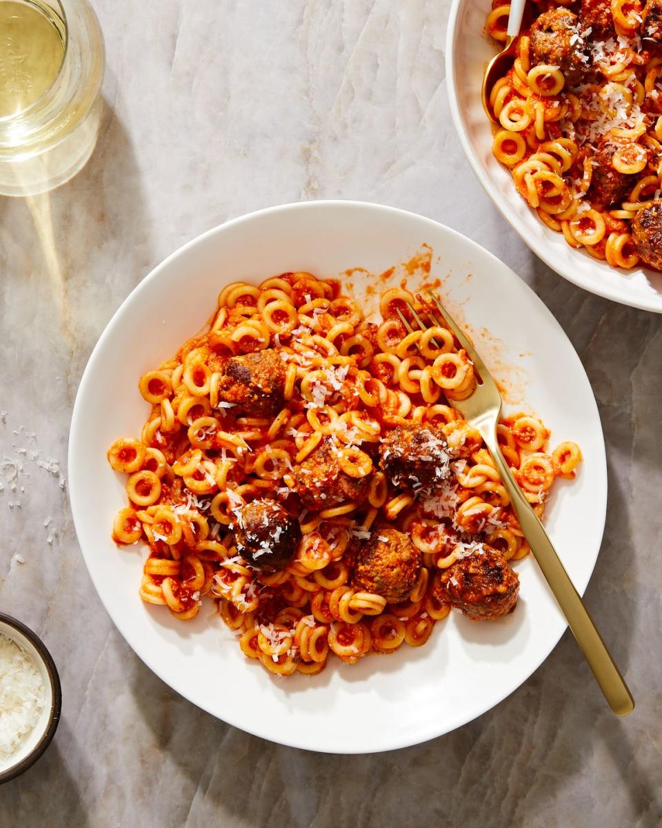 Grown-Up SpaghettiOs and Meatballs