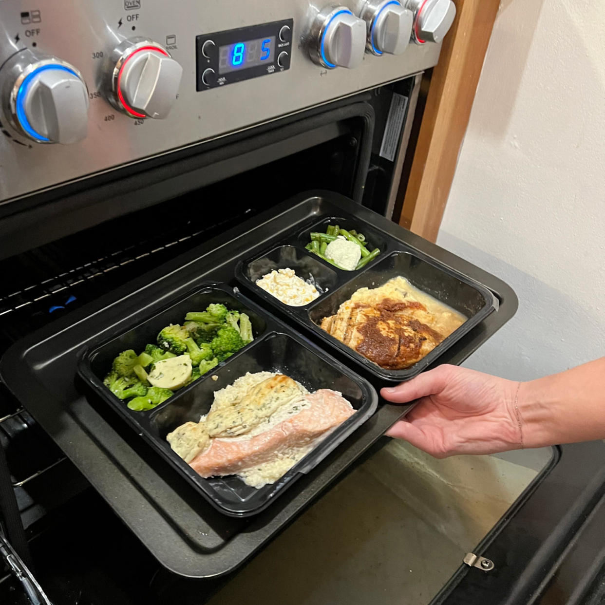 I heated up Factor’s meals by placing them in the oven — directly in the container they came in — and they were ready in under 10 minutes.
 (Courtesy of Mili Godio; Factor)