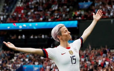 Megan Rapinoe is a vocal member of the collective of players suing their federation for equal pay - Credit: Reuters