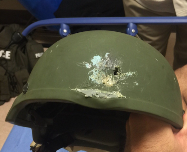 This Kevlar helmet saved the life of an Orlando Police Department officer.