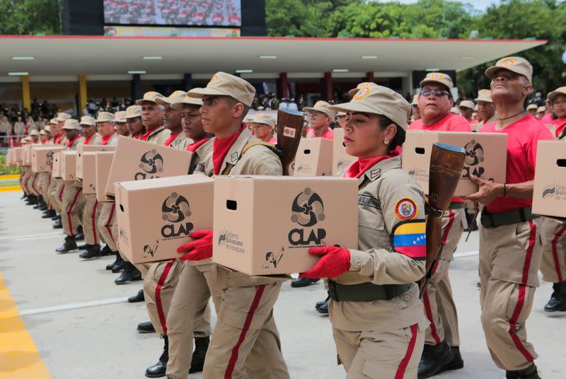 FILE PHOTO: Military parade to celebrate the 208th anniversary of Venezuela's independence in Caracas