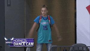 "Floss kid" dances his famous floss dance at a Hornets game featured on Dance Cam