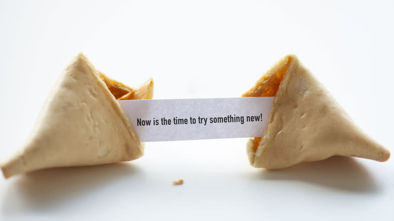 Fortune cookie with message