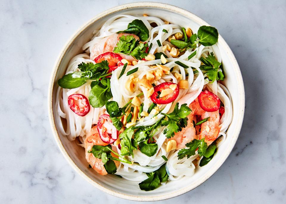 Rice Noodles with Shrimp and Coconut-Lime Dressing