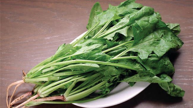 菠菜為葉酸含量最高的蔬菜。