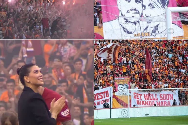 El gesto de apoyo por parte de los hinchas del Galatasaray a Wanda Nara
