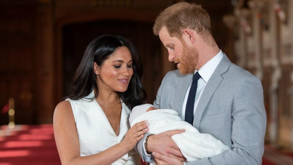 Meghan Markle and Prince Harry pictured with baby Archie. Photo: Getty