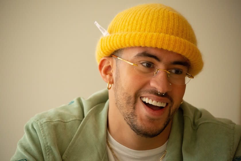 Puerto Rican singer Benito Antonio Martínez Ocasio, stage name "Bad Bunny," poses Monday, Feb. 17, 2020 in Chicago, IL. (Photo by Chris Walker / For The Times)