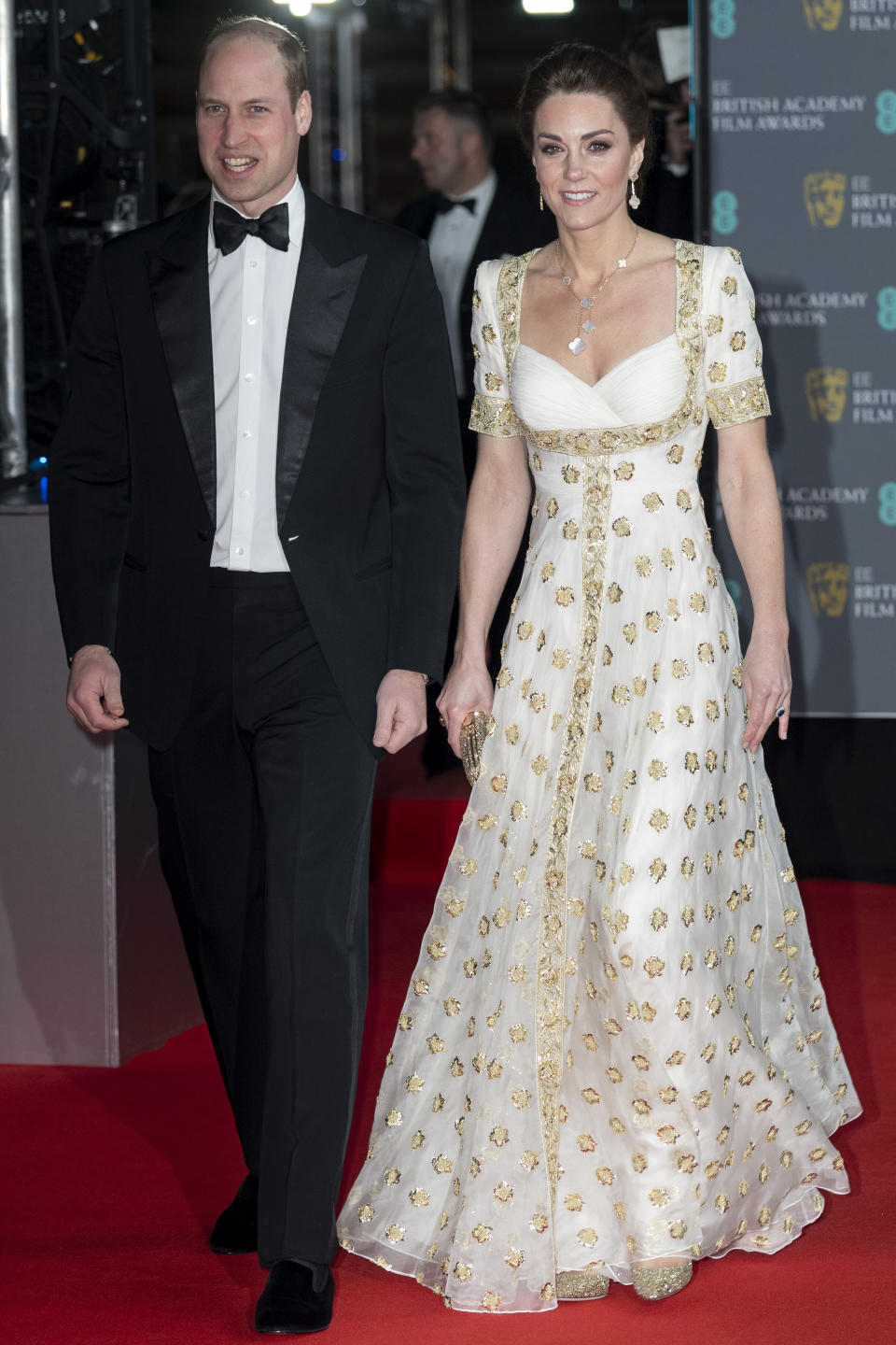 The Duke and Duchess of Cambridge at the BAFTAs in London on Feb. 2.