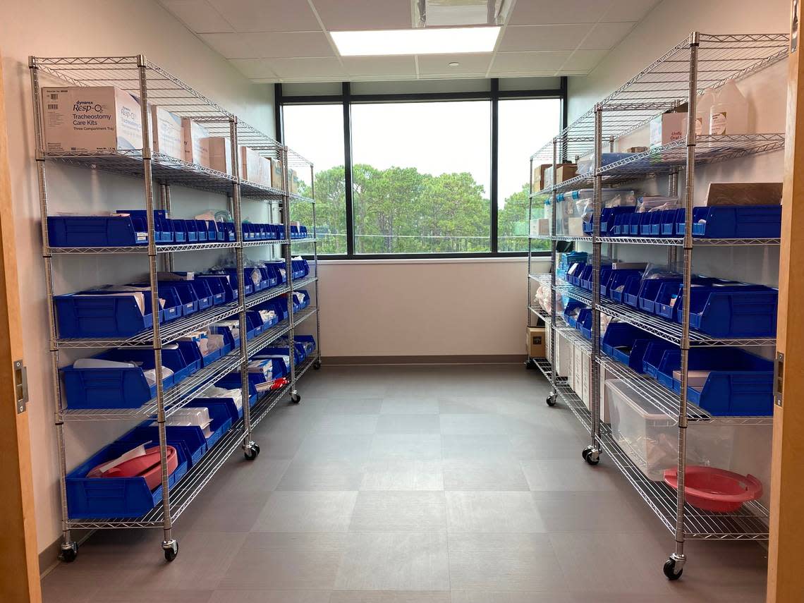 A medical supply storage closet at the new Galen College of Nursing campus at the Grand Strand Medical Center in Myrtle Beach. Aug. 3rd 2022