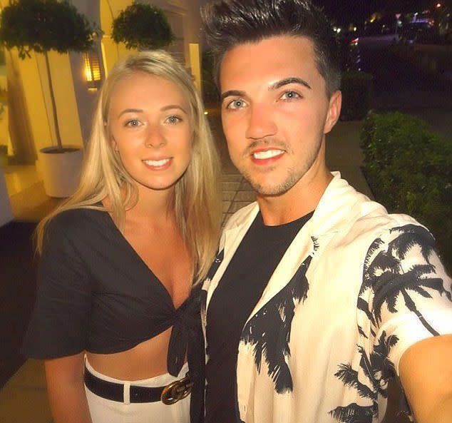 Leah with her boyfriend on holiday in Spain. Source: Instagram