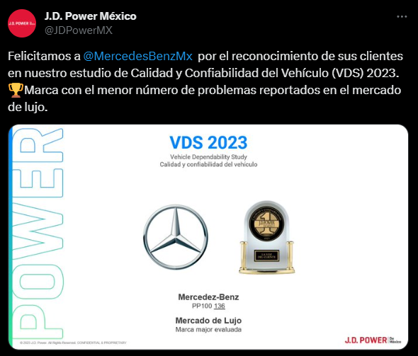 Mercedes-Benz es la mejor marca de lujo