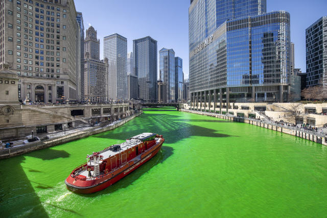 St Patricks Day So Wird Der Chicago River Grün 3059