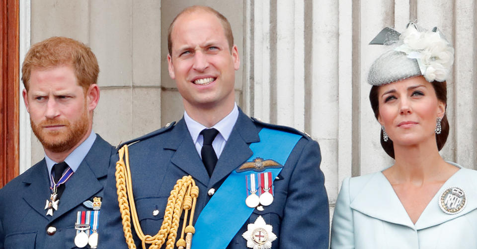 Prince Harry, Prince William and Kate Middleton