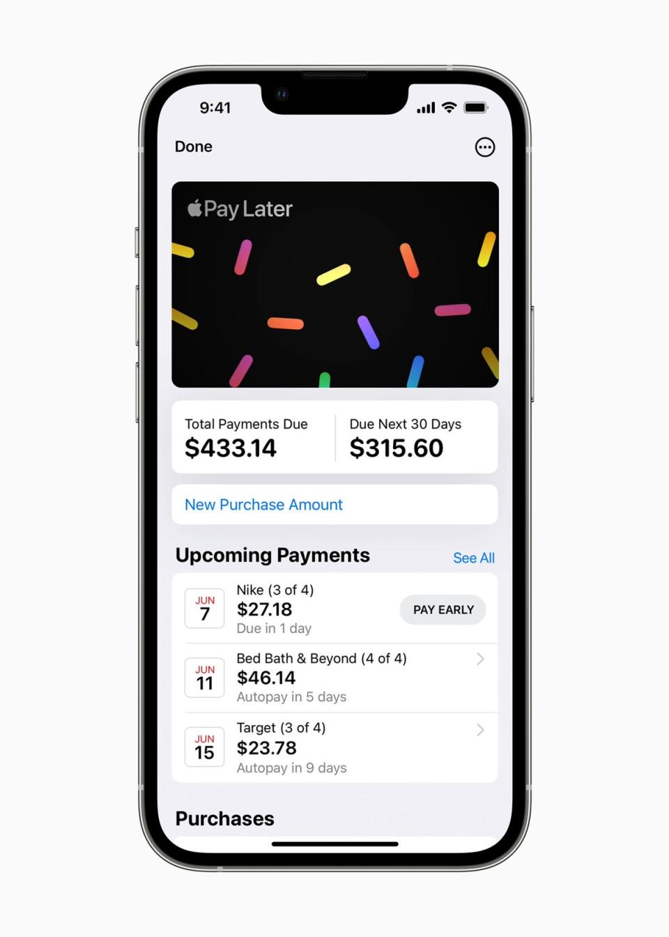 The Apple Pay Later feature will allow users to pay for items, via Apple Pay, in instalments without any additional fees. (Apple)