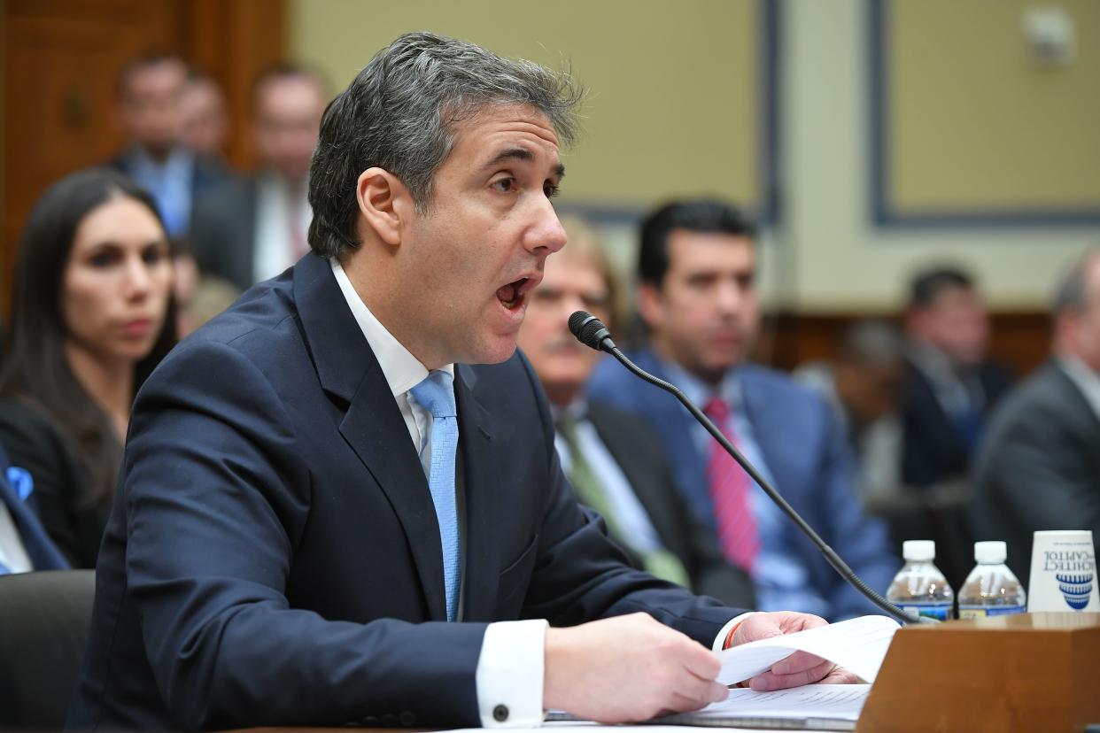 Michael Cohen, US President Donald Trump's former personal attorney, testifies before the House Oversight and Reform Committee in the Rayburn House Office Building on Capitol Hill in Washington, DC on February 27, 2019.  (Photo: Mandel Ngan/AFP/Getty Images)