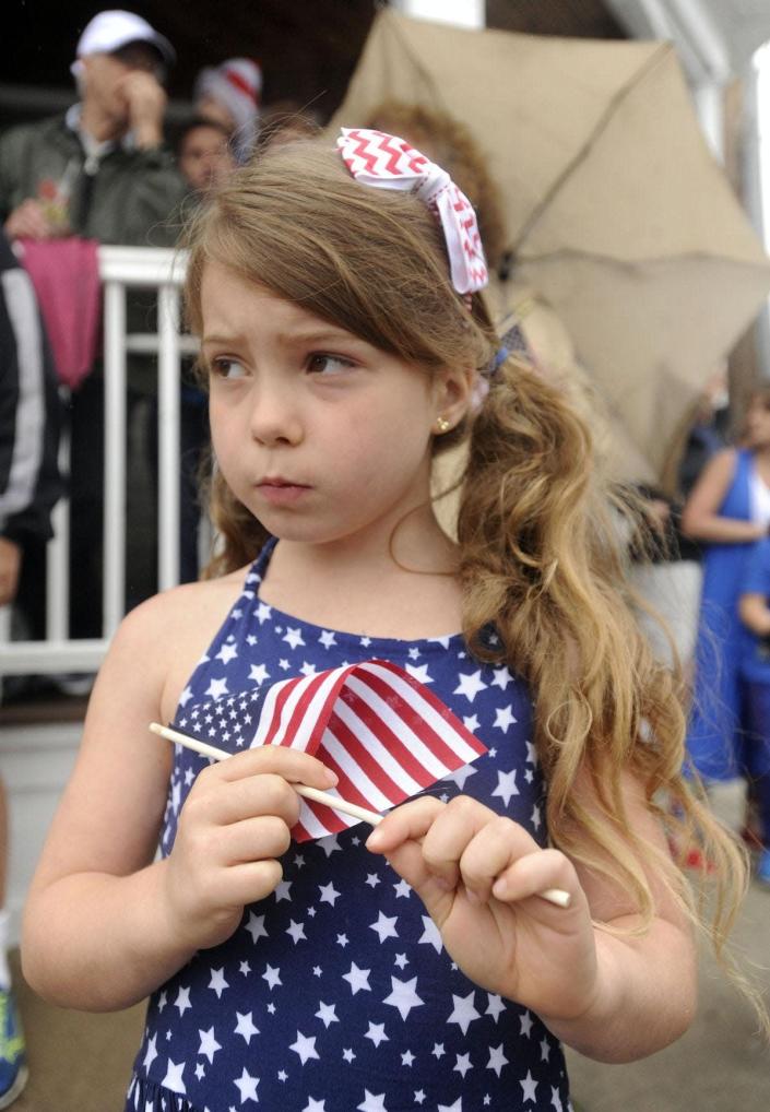 Shown here in 2017, Kayden Mancuso, of Lower Makefield, attends a community Memorial Day Parade. [ARCHIVE PHOTO]