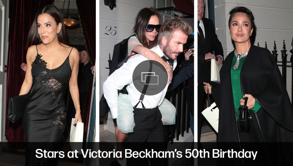 victoria beckham 50th birthday party celebrities