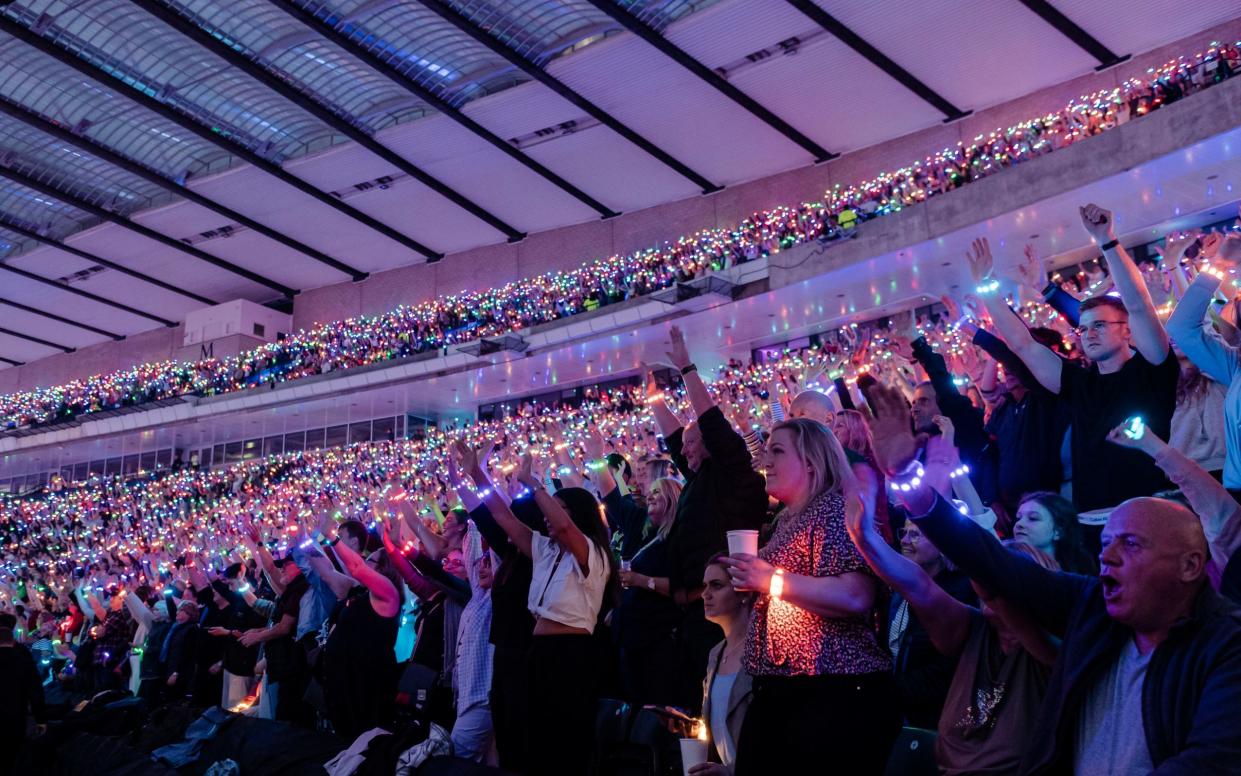 A Coldplay concert at Hampden Park, Glasgow, August 2023