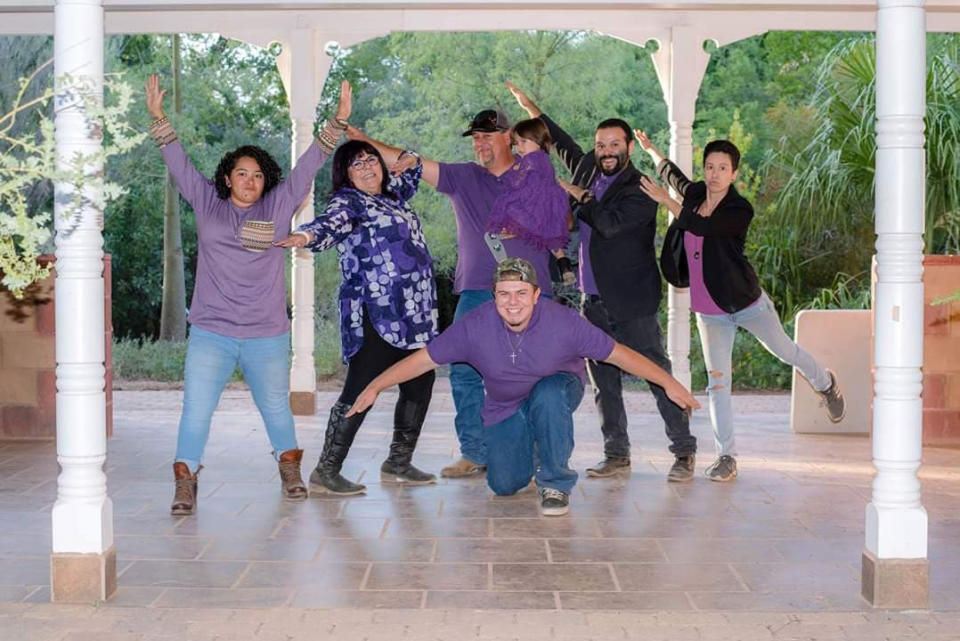 Kimberly Chavez Lopez Byrd, second from left, with her family. She died of complications from the coronavirus. (Courtesy Byrd family)