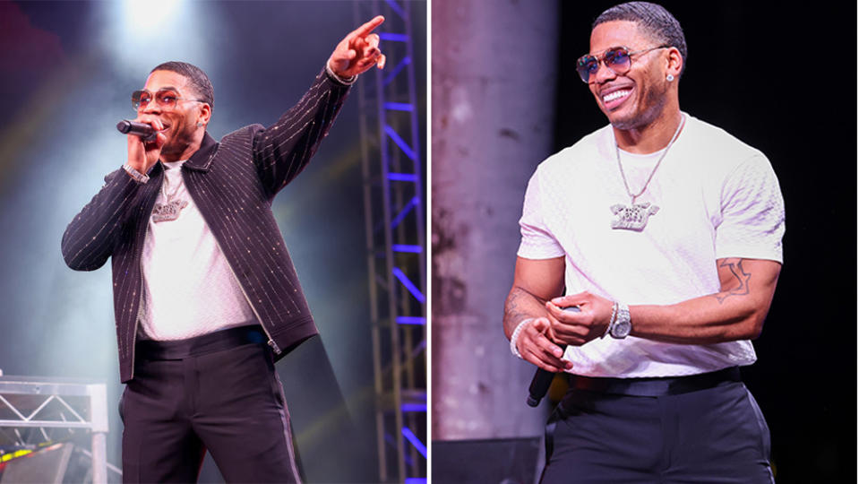 Nelly on stage at the New Year's Eve Party Like a Royal event at Atlantis Paradise Island. 