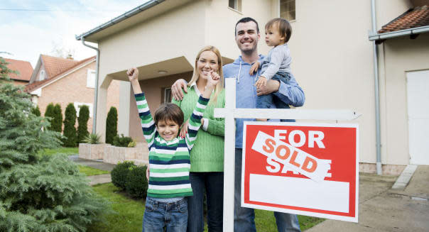 Family just buy a hew home