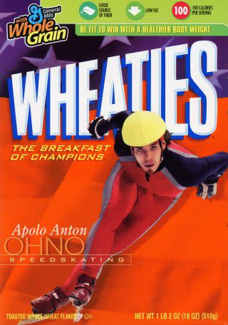 Apolo Anton Ohno on the Wheaties box.