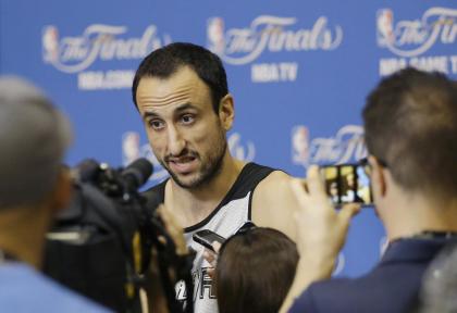 Manu Ginobili has one year remaining on his contract. (AP)