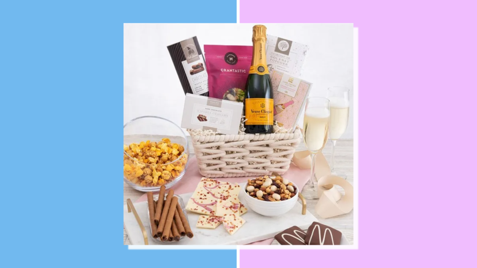 Best wine gifts for wine lovers: A Little Veuve and Cheer Basket