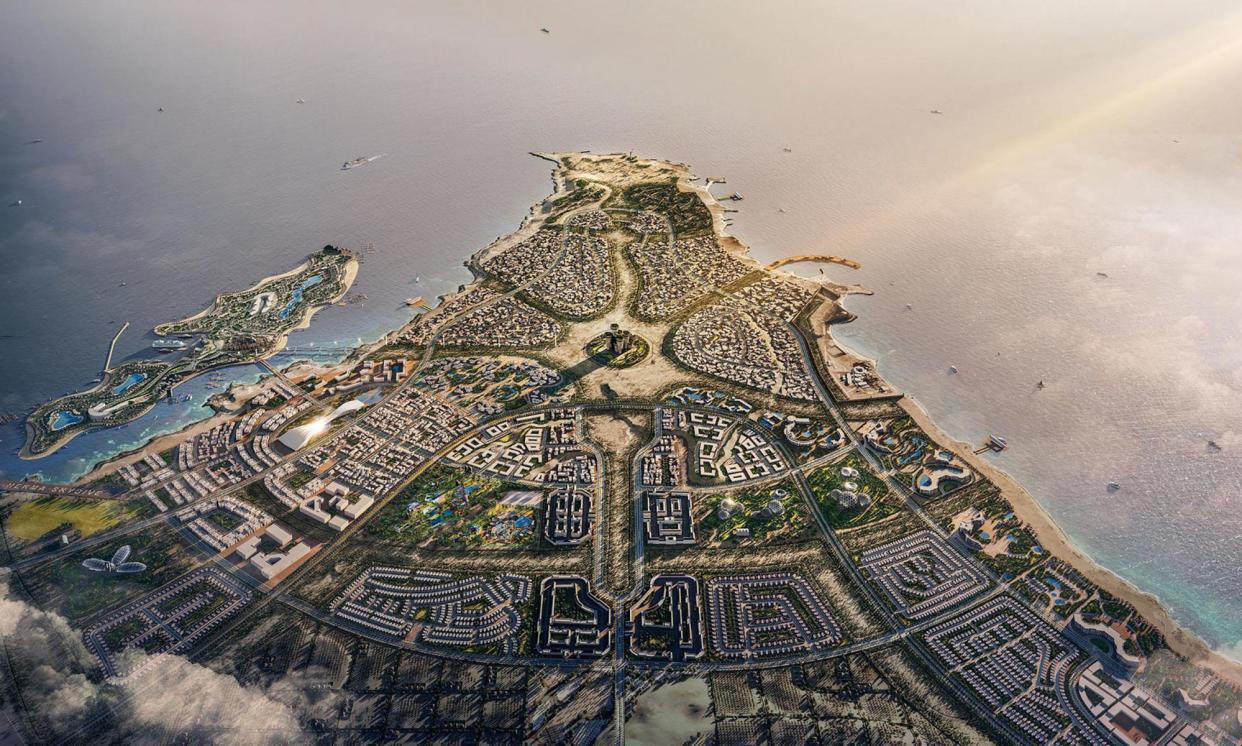 <span>How the Ras el-Hekma development will look under proposed plans. The peninsula on the Mediterranean will be transformed over 30 years</span><span>Photograph: Handout</span>
