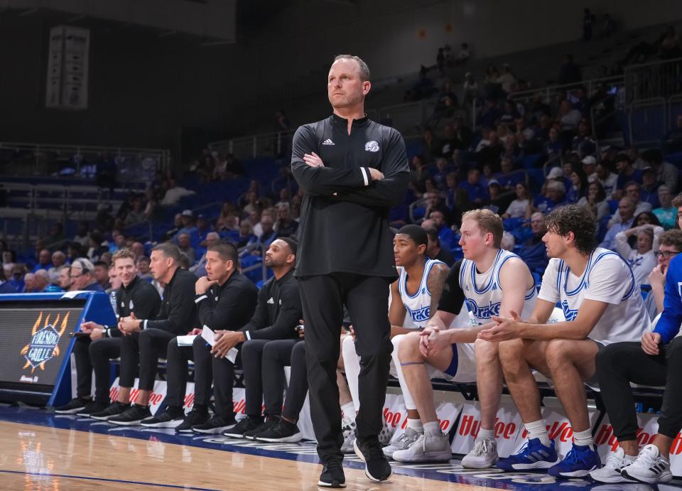 Drake men's basketball, led by coach Darian DeVries, is 2-0 after wins against IUPUI and Wofford to start the 2022-23 season.