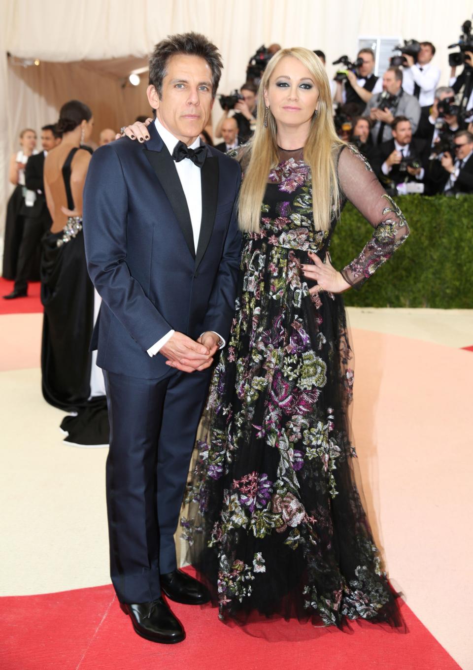 <h1 class="title">Ben Stiller in Valentino and Christine Taylor in Fred Leighton jewelry</h1><cite class="credit">Photo: BFA.com</cite>