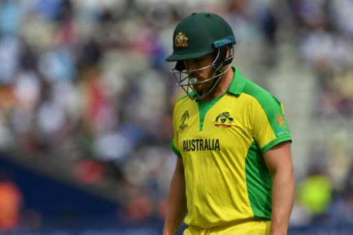 Australia captain Aaron Finch was dismissed for a golden duck in the World Cup semi-final between England and Australia at Edgbaston