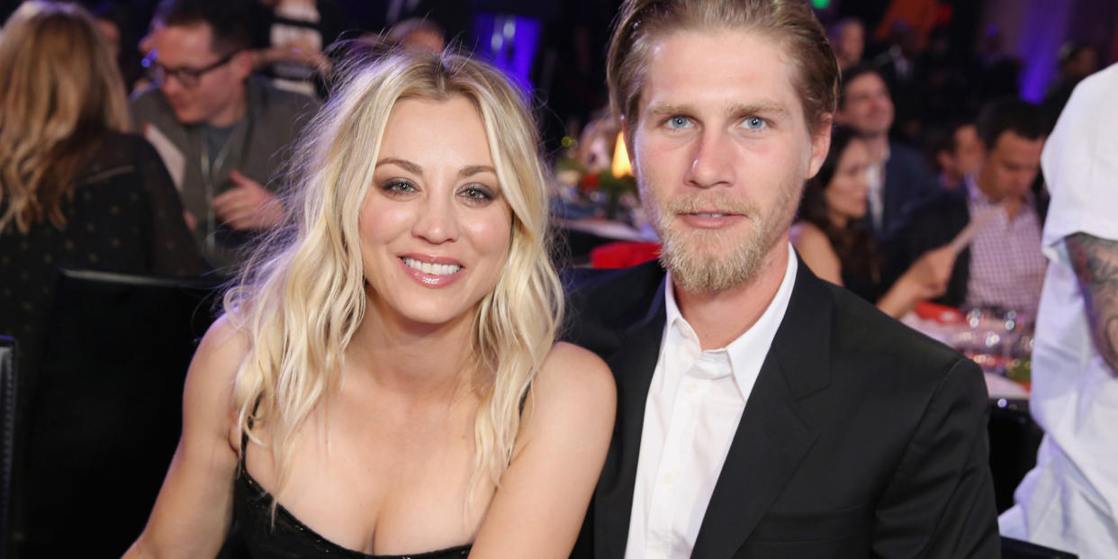 Kaley Cuoco and Karl Cook attend Seth Rogen's Hilarity For Charity at Hollywood Palladium on March 24, 2018 in Los Angeles, California. (Rachel Murray / Getty Images for Netflix)