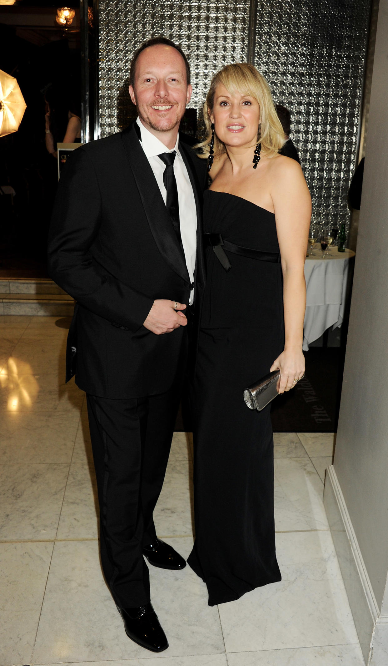 David Shackleton (L) and Nicki Chapman attend a post-awards gala party following The Olivier Awards 2011 at The Waldorf Hilton Hotel. (Photo by Dave M. Benett/Getty Images)