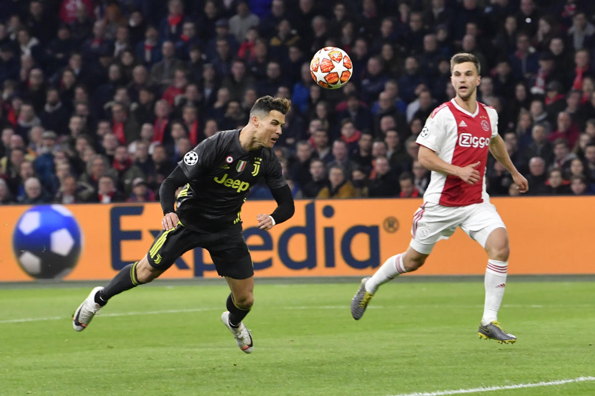 Zlatan Ibrahimovic of Ajax runs with the ball during the pre