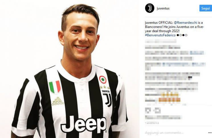 El ex de la Fiorentina Federico Bernardeschi es el principal fichaje de la Juventus para la temporada que está a punto de comenzar. (Foto Instagram)