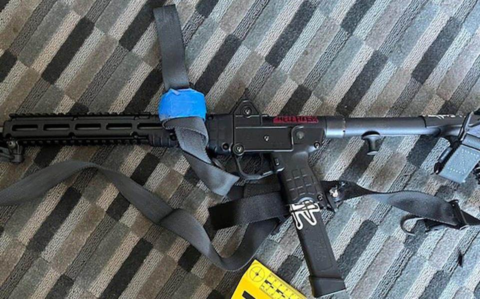 A photograph distributed by the Metropolitan Nashville Police Department shows a weapon that they say was used at The Covenant School - Reuters