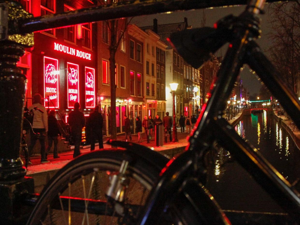 The Moulin Rouge in Amsterdam's Red Light District