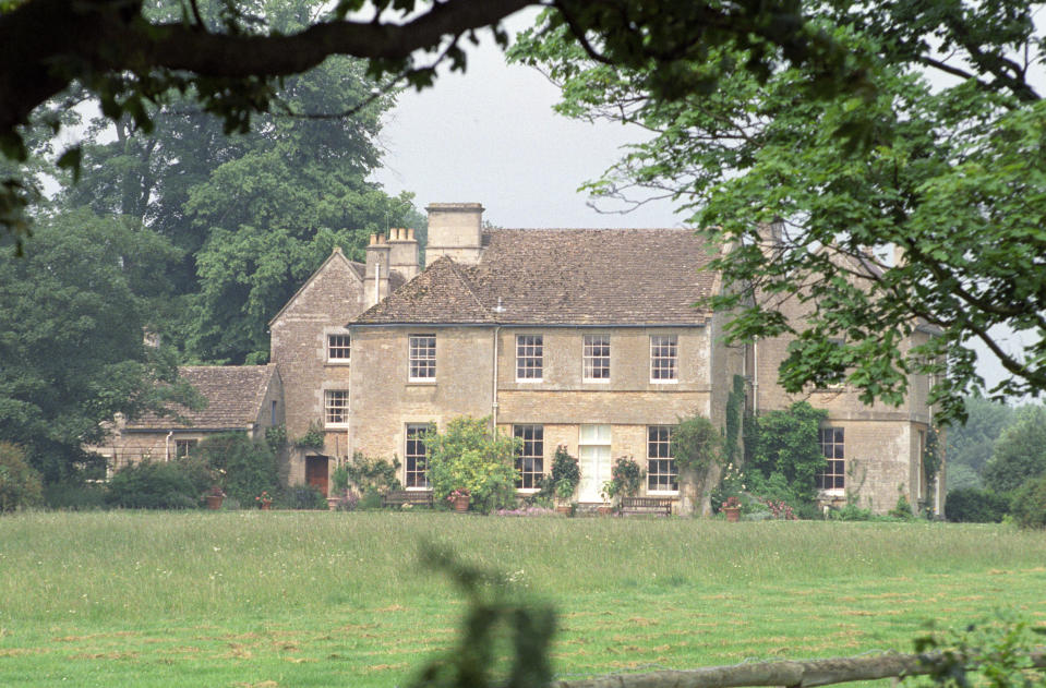 PAP 13: LONDON: 10.01.95: Library file 253158-14 dated 6.6.92 of Middlewick House at Corsham,  Wiltshire, the home of Camilla Parker Bowles and her husband Andrew. The couple are to divorce by mutual  consent, solicitors said today (Tuesday) and Mrs parker Bowles is to retain Middlewick House while her  husband moves elsewhere, a relative said. See PA Story ROYAL Camilla. PA NEWS,  Barry Batchelor/gm.   (Photo by Barry Batchelor - PA Images/PA Images via Getty Images)