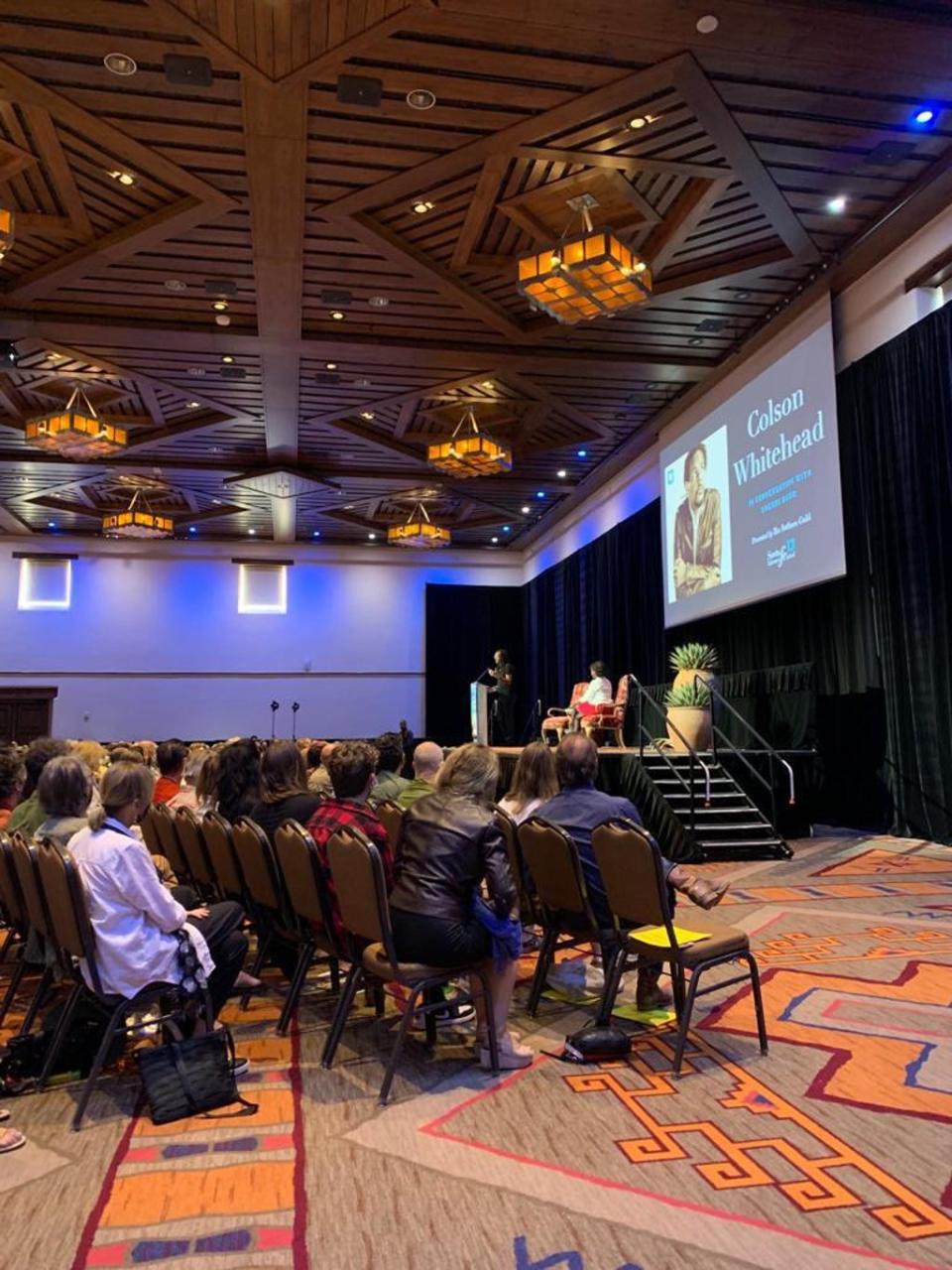 Colson Whitehead talking at Santa Fe Literary Festival (The Independent)