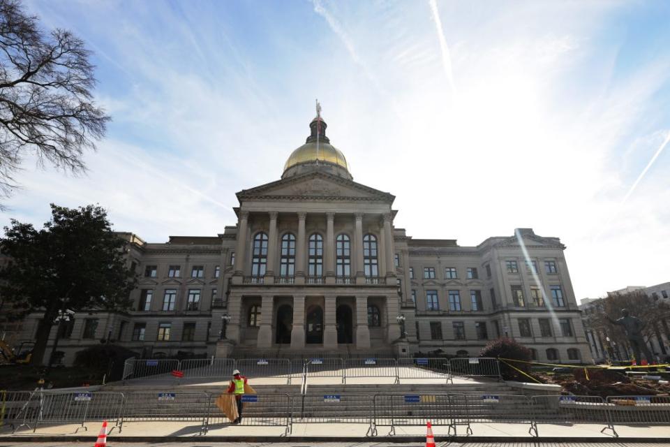 The Georgia State Capitol is seen on January 6, 2021 in Atlanta, Georgia. (Photo by Michael M. Santiago/Getty Images)