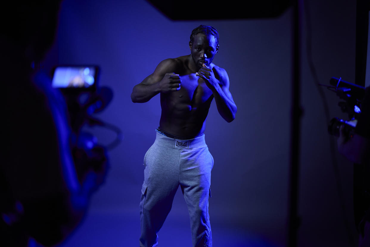 LOS ANGELES, CALIFORNIA - JULY 29:  Terence Crawford during a Media Day ahead of his upcoming fight this weekend on July 29, 2024 in Los Angeles, California.  (Photo by Mark Robinson/Matchroom Boxing/Getty Images)