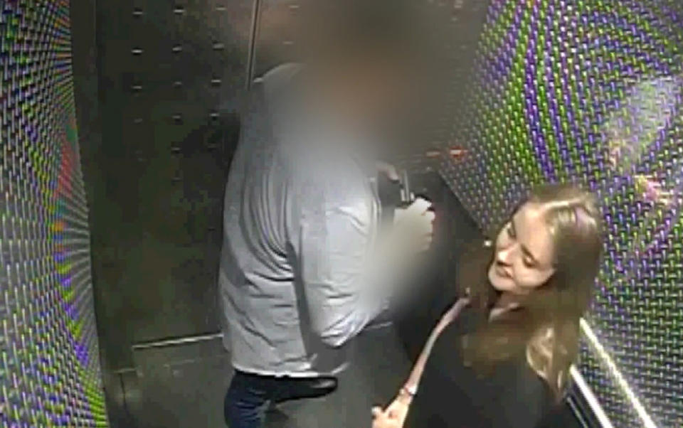 During Grace's killer's trial, the jury was shown CCTV that showed him inside a hotel lift with his victim. (Picture: PA)