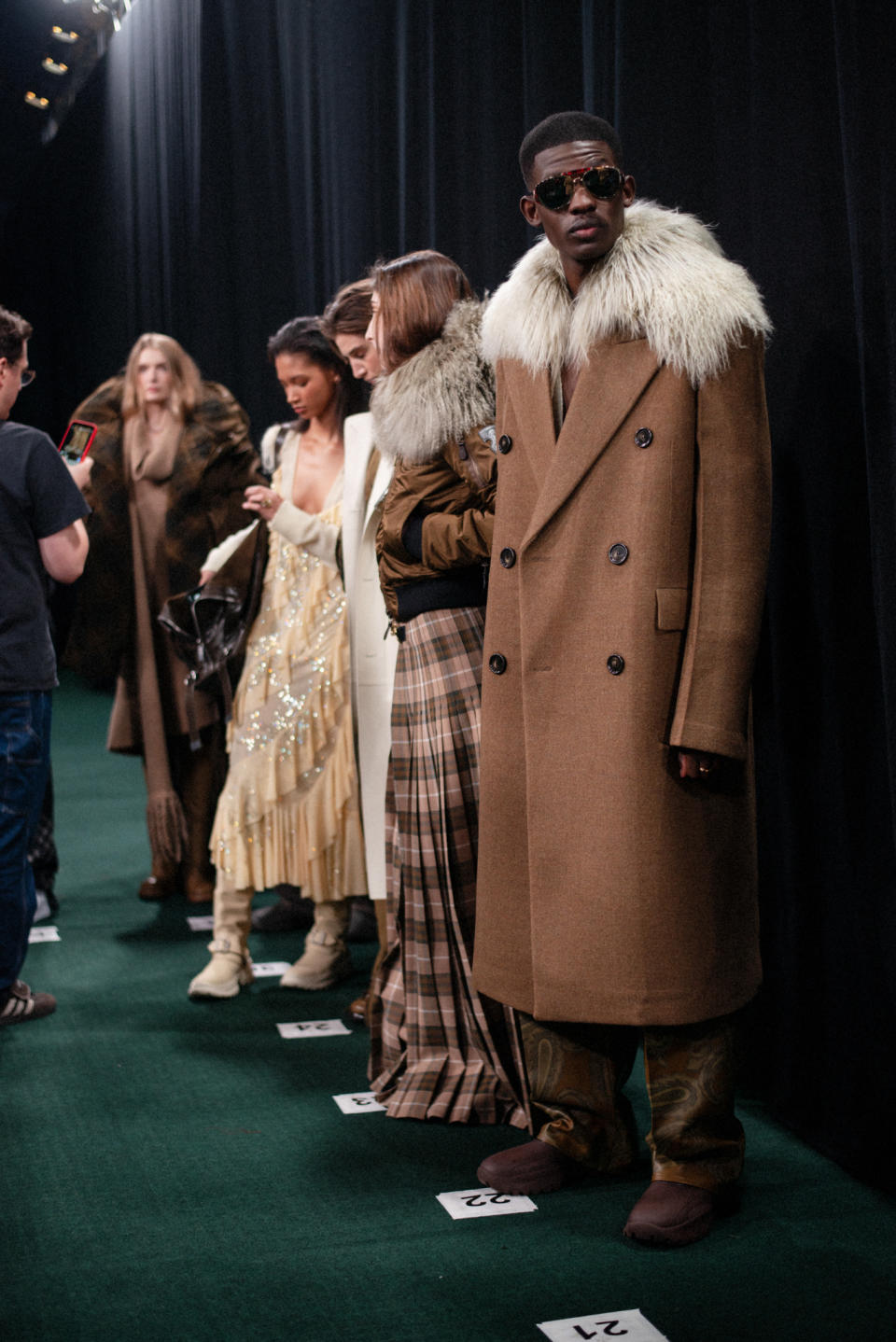Backstage at Burberry Fall 2024 Ready-to-Wear Collection at London Fashion Week